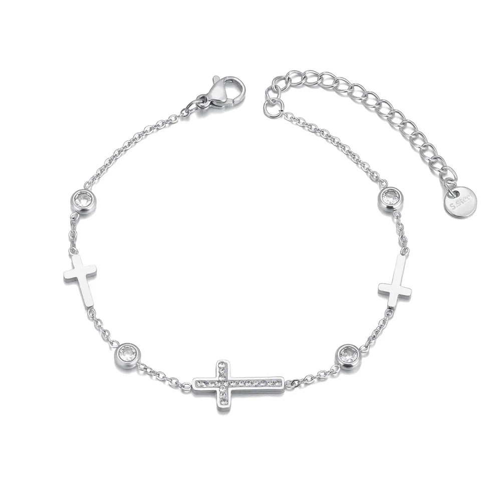 Silver Faith Charm Karkötő