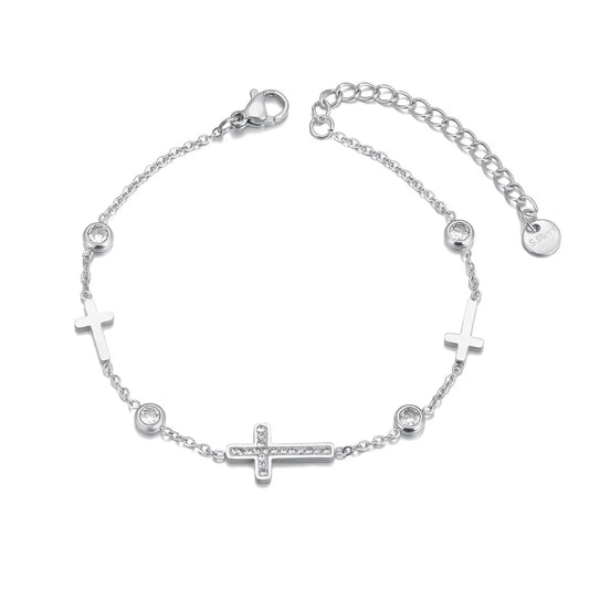 Silver Faith Charm Karkötő